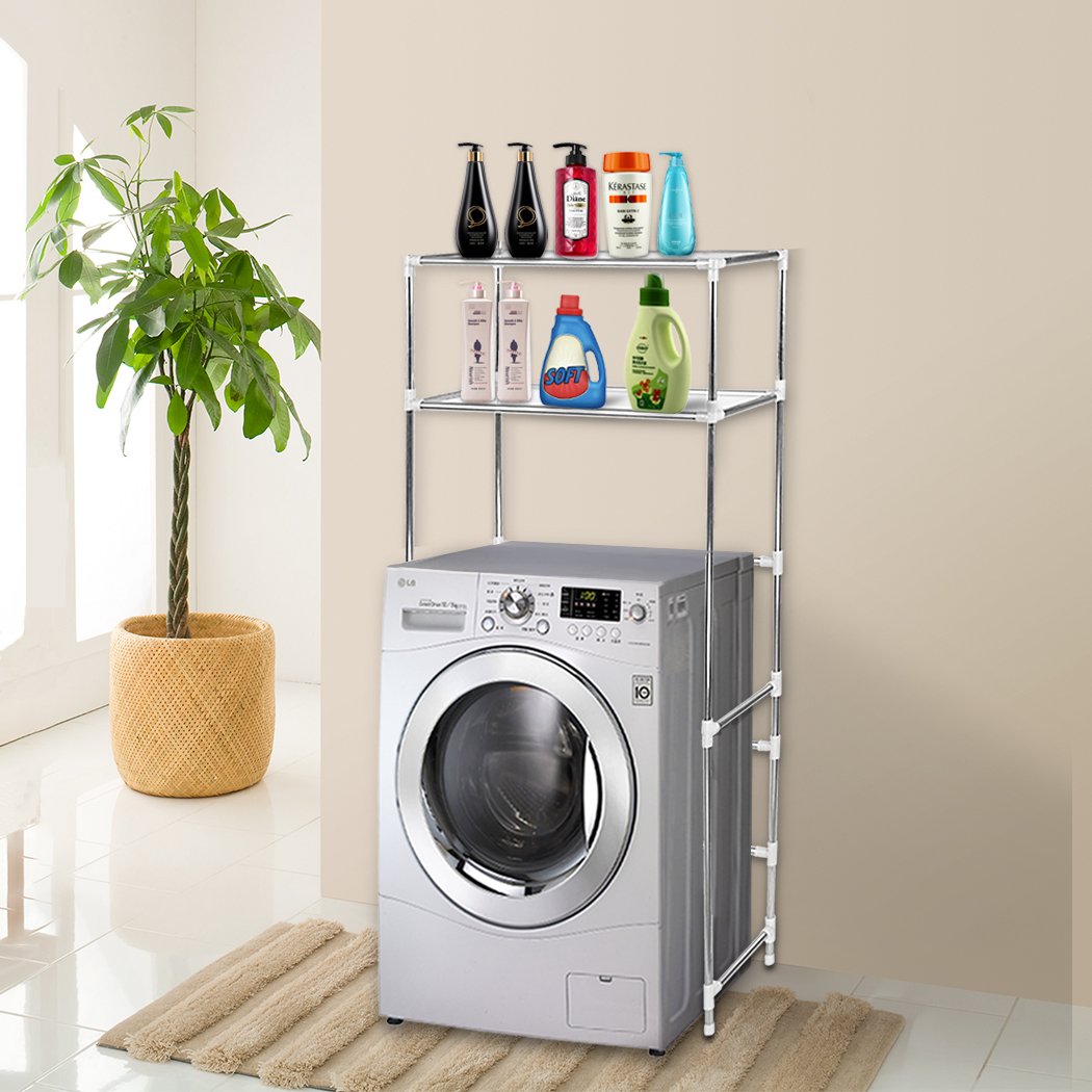 bathroom 2 Tier Bathroom Laundry Storage Rack