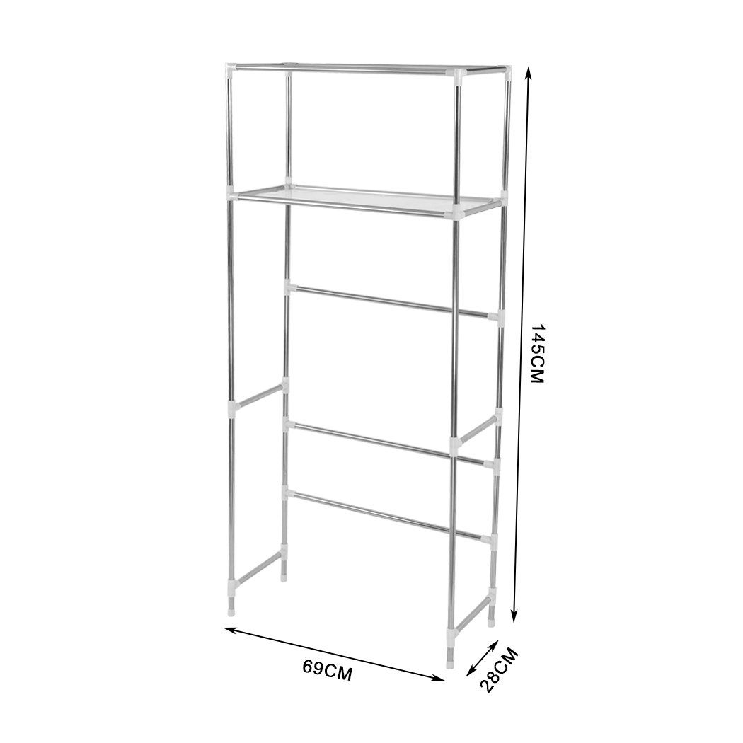 bathroom 2 Tier Bathroom Laundry Storage Rack