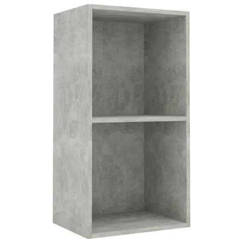 2-Tier Book Cabinet Concrete Grey - Chipboard