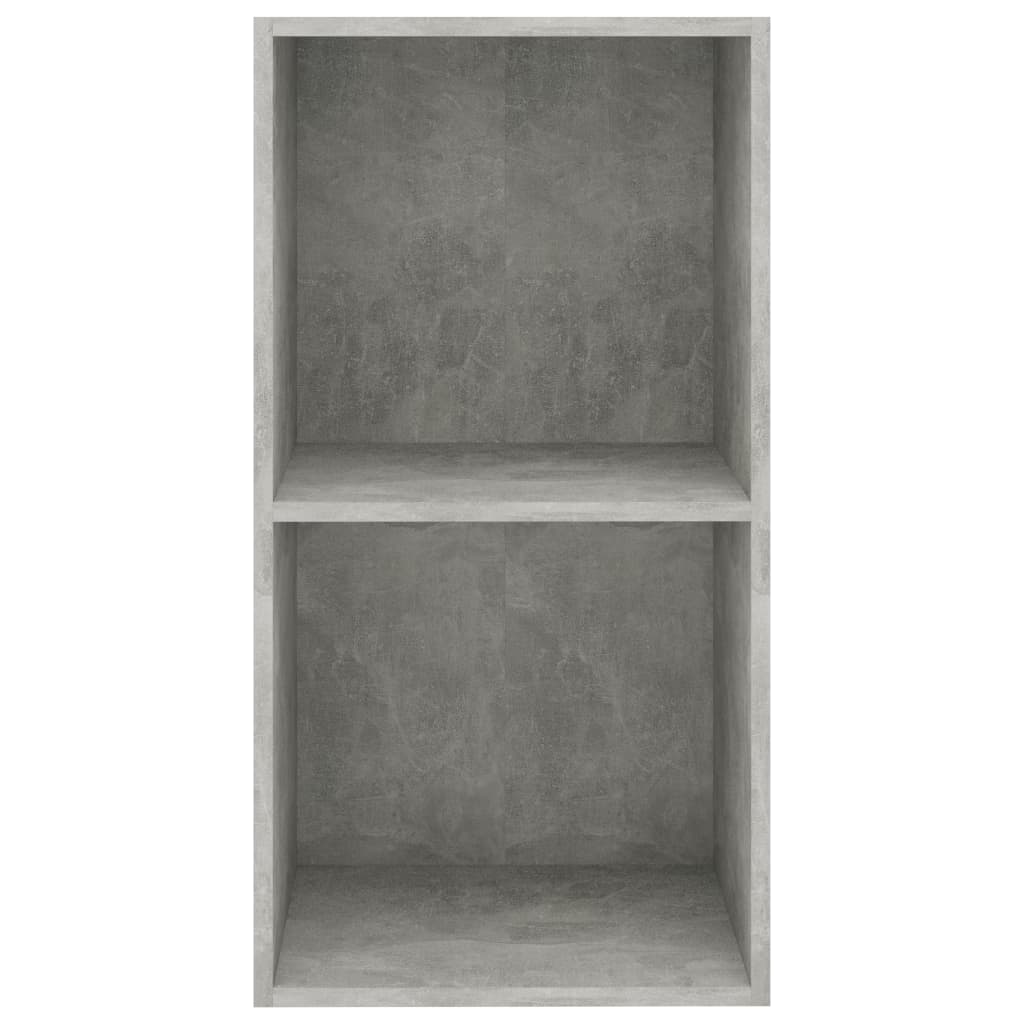 2-Tier Book Cabinet Concrete Grey 40x30x76.5 cm Chipboard