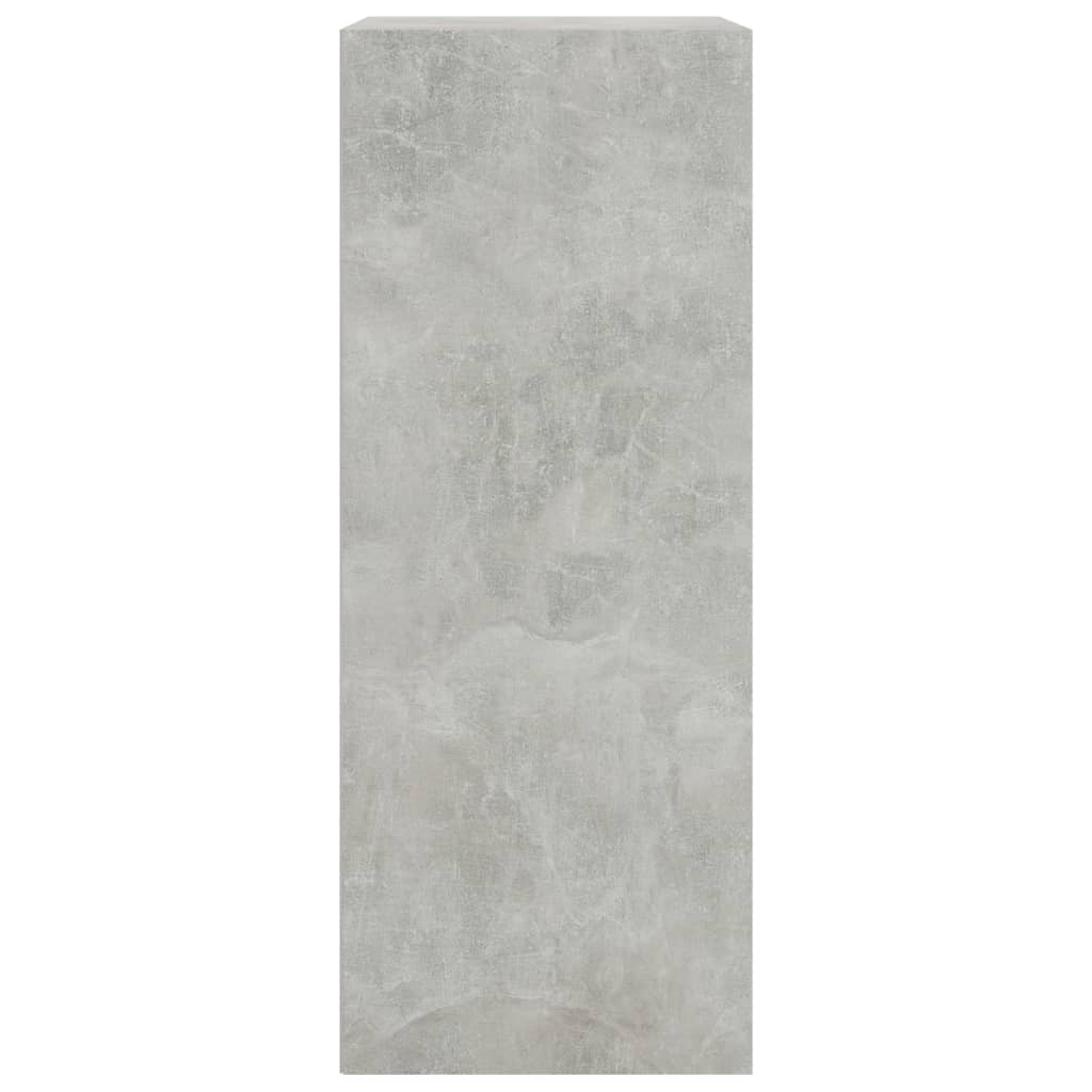 2-Tier Book Cabinet Concrete Grey 60x30x76.5 cm Chipboard