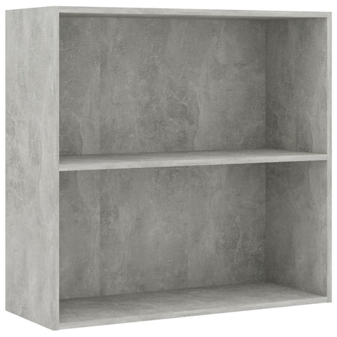 2-Tier Book Cabinet Concrete Grey Chipboard