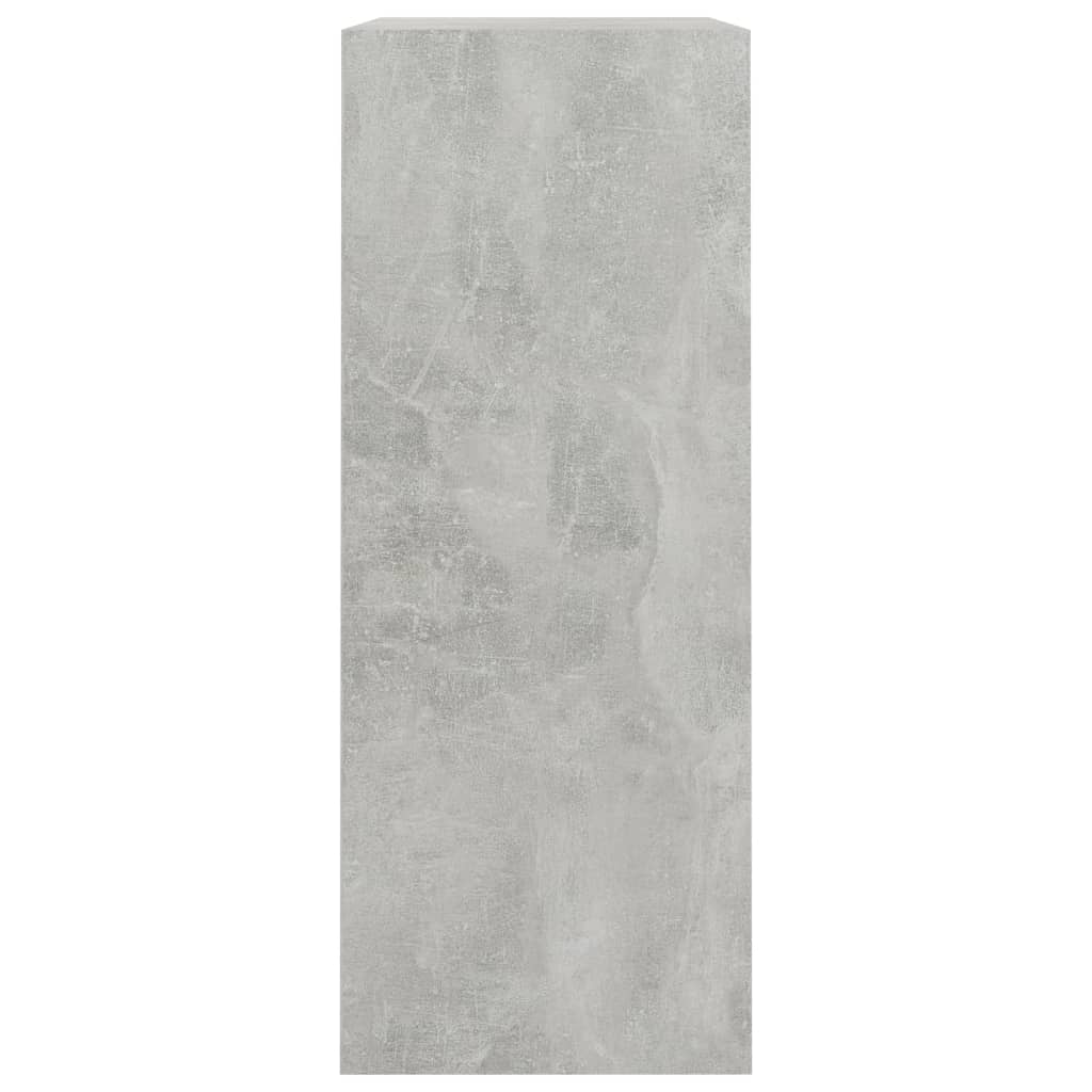 2-Tier Book Cabinet Concrete Grey 80x30x76.5 cm Chipboard