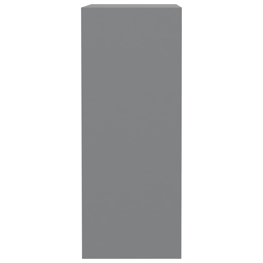 2-Tier Book Cabinet Grey 40x30x76.5 cm Chipboard