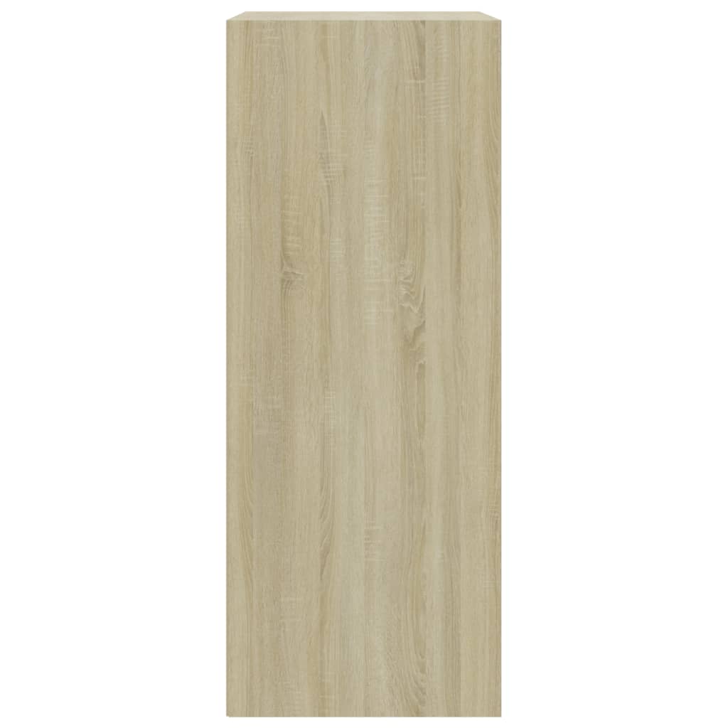 2-Tier Book Cabinet Sonoma Oak 60x30x76.5 cm Chipboard