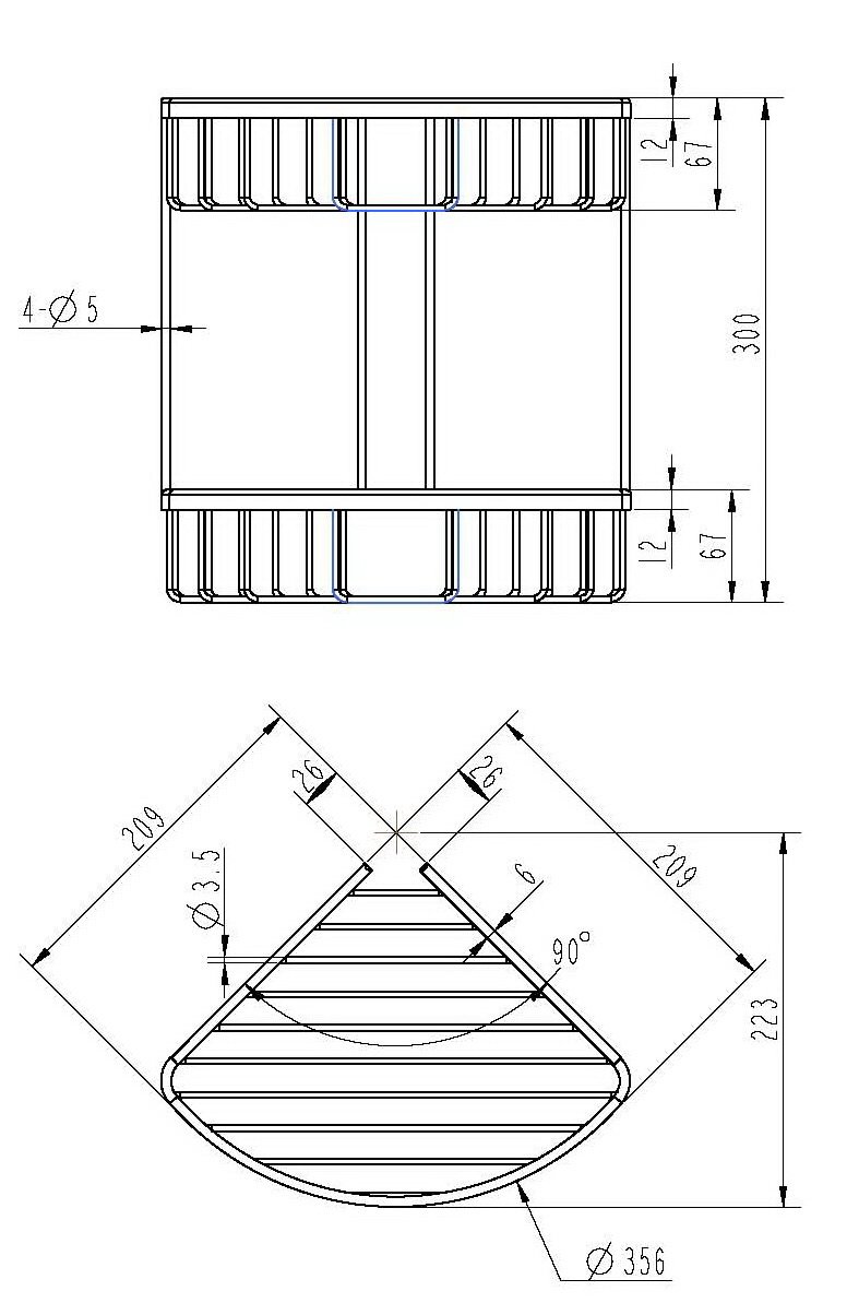 Bathroom Accessories 2-Tier Corner Bathroom Basket Shelf Rail Rack