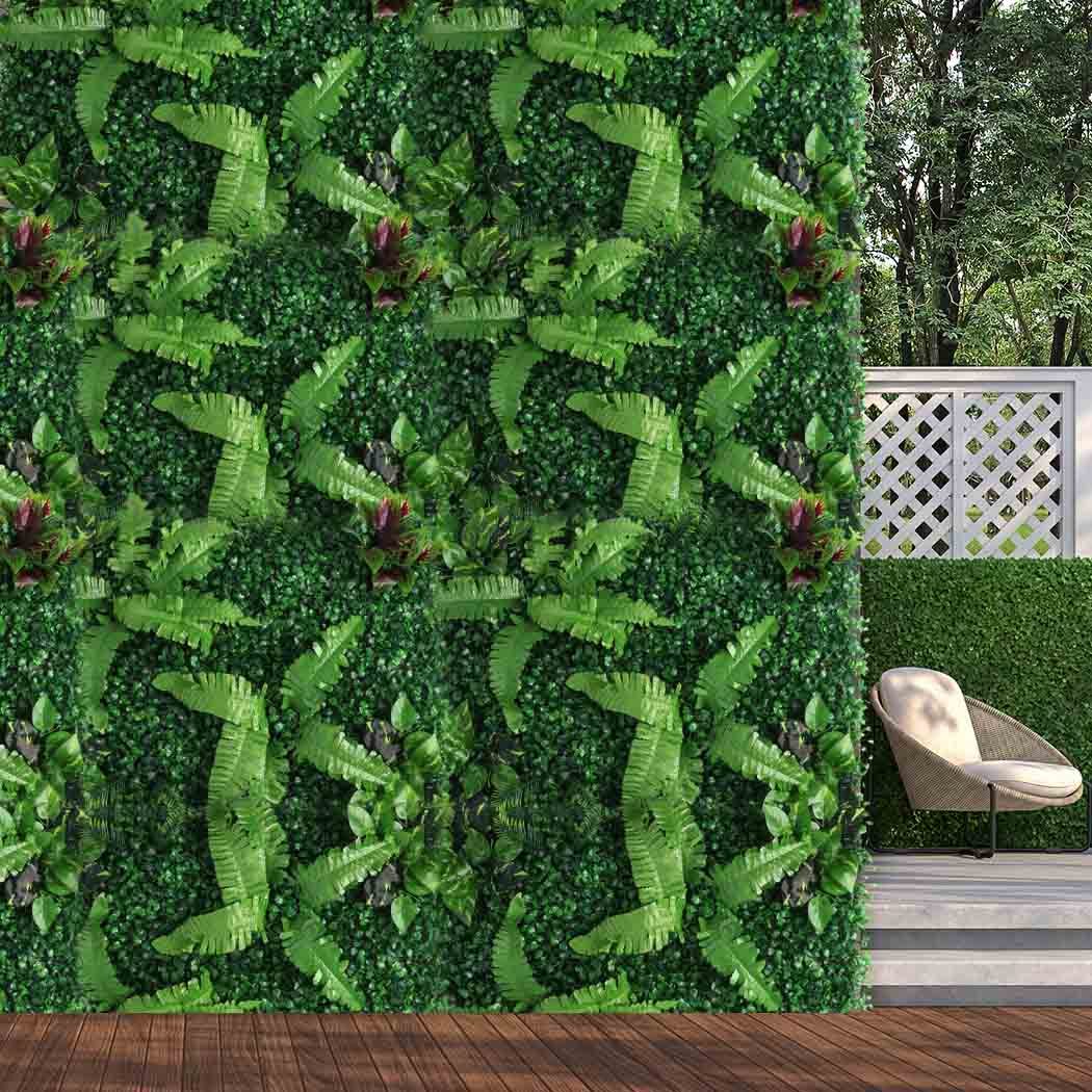 garden / agriculture 2 x Artificial Grass Plant Hedge Lvy Mat Fence