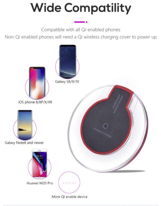 electronics 2 x Cedrix QI USB Wireless Chargers
