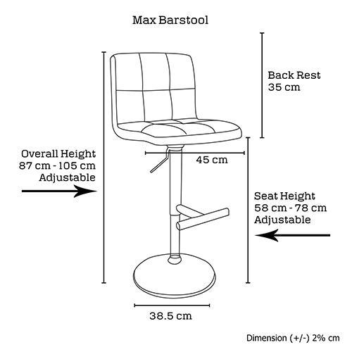 Bar Stools & Chairs 2 X Max Barstool