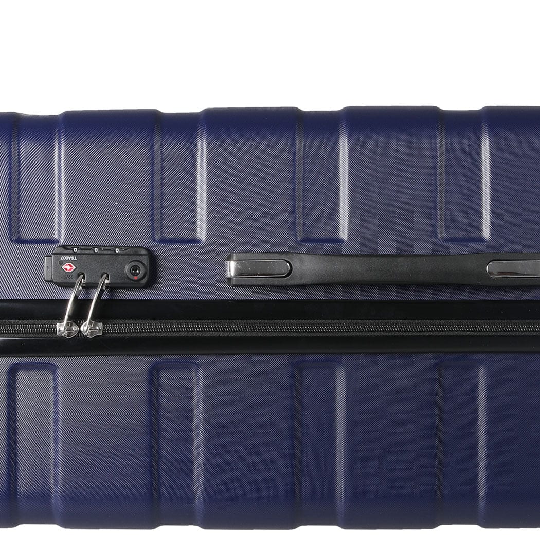 20" Luggage Suitcase Trolley Travel Packing Lock Hard Shell Navy