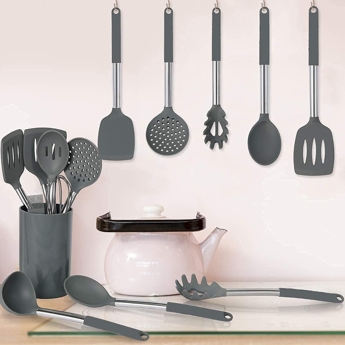 20 Pcs Silicone Cooking Utensil Set for Kitchen BPA Free