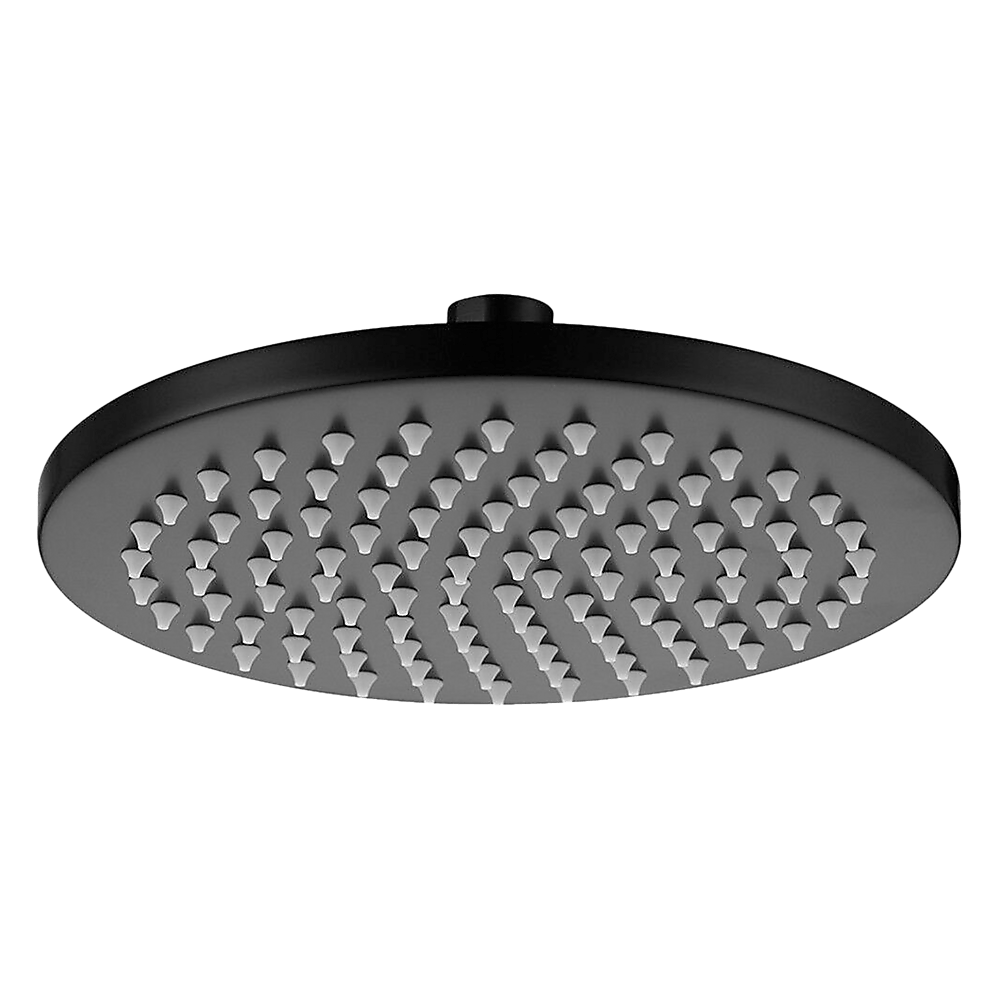 200mm Shower Head Round 304SS Showerhead Electroplated Matte Black Finish