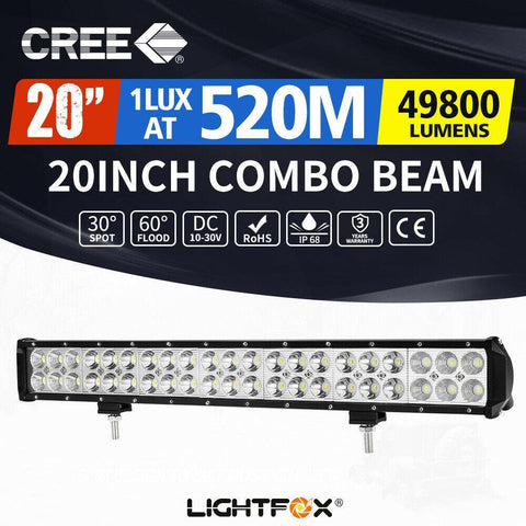 20inch LED Light Bar Slim Dual Row Flood Spot Combo Beam 4X4 Offroad