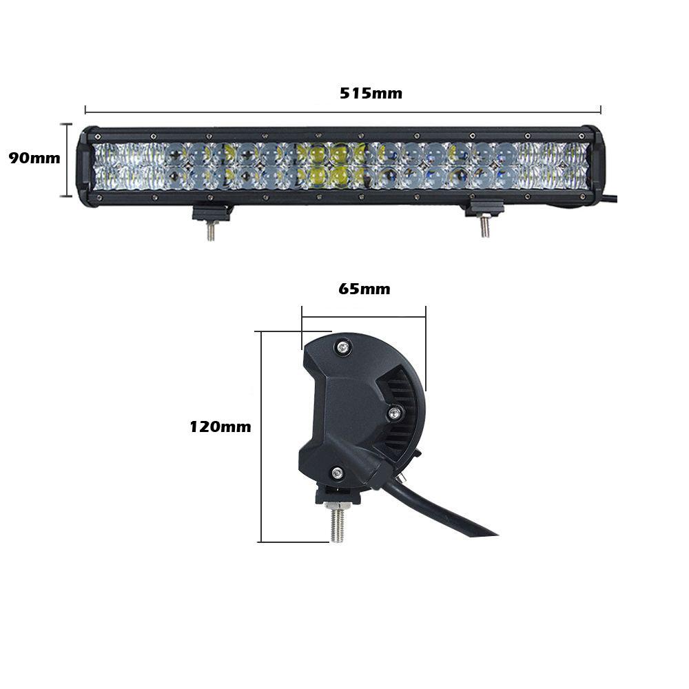 Lights 20inch Osram LED Light Bar 5D 126w Sopt Flood Combo Beam Work Driving Lamp 4wd