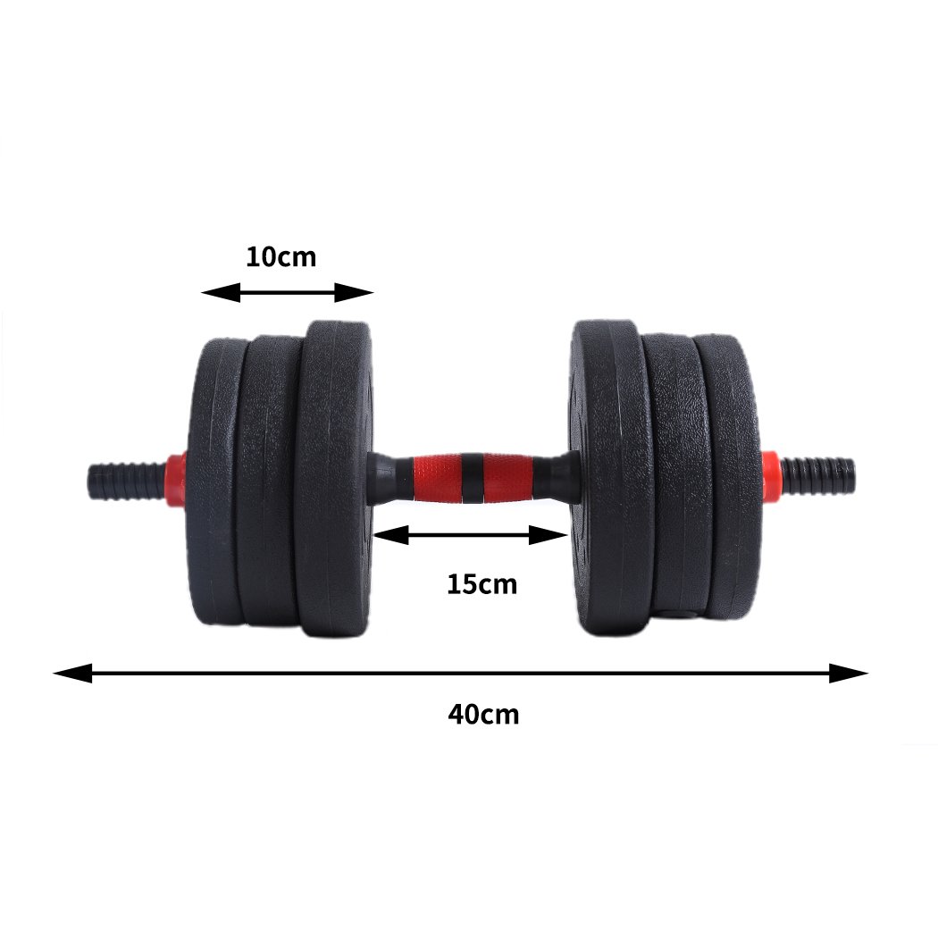 health fitness&sport 20KG Adjustable Rubber Fitness Dumbbells