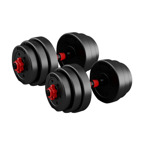 health fitness&sport 20KG Adjustable Rubber Fitness Dumbbells