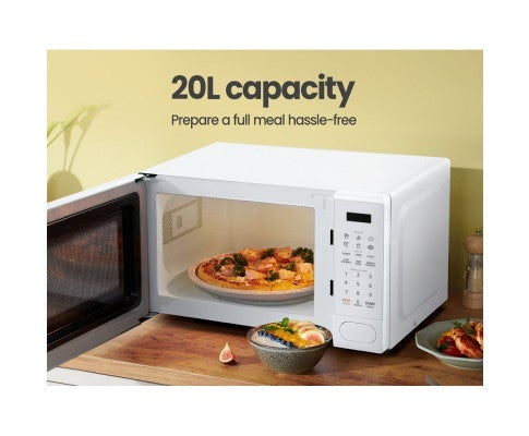 20L Microwave Oven 700W Countertop Kitchen Cooker White