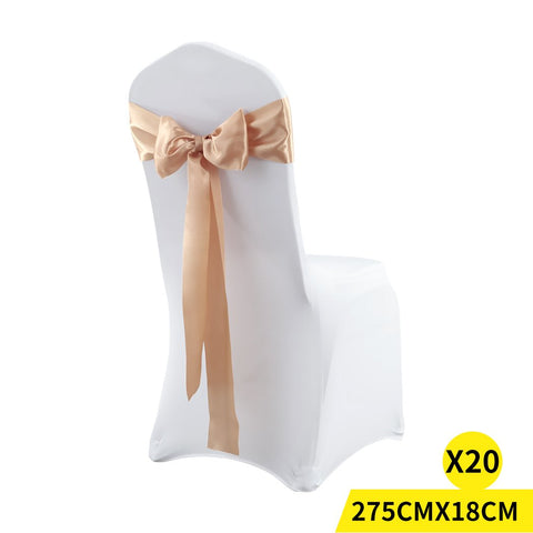 Party Supplies 20x Satin Chair Sashes Table Runner 275x18cm