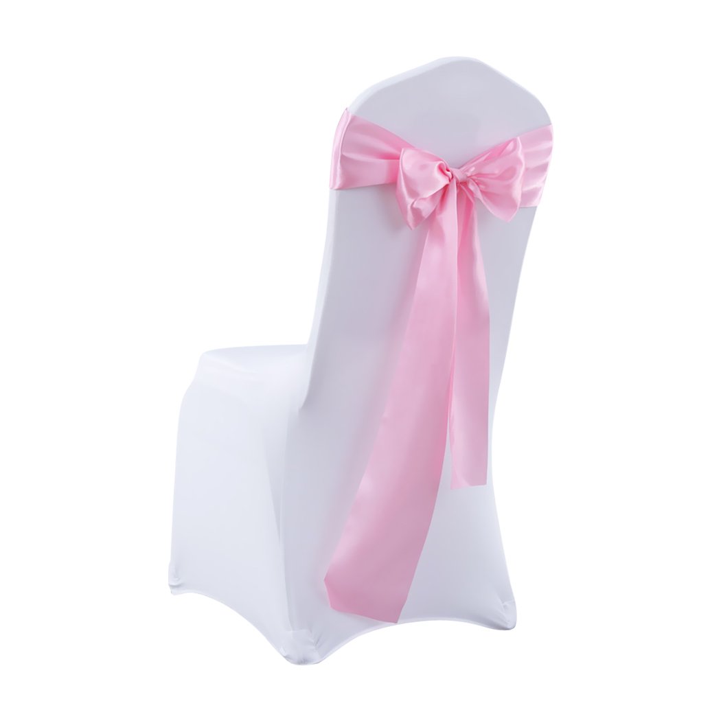 Party Supplies 20x Satin Chair Sashes Table Runner Pink