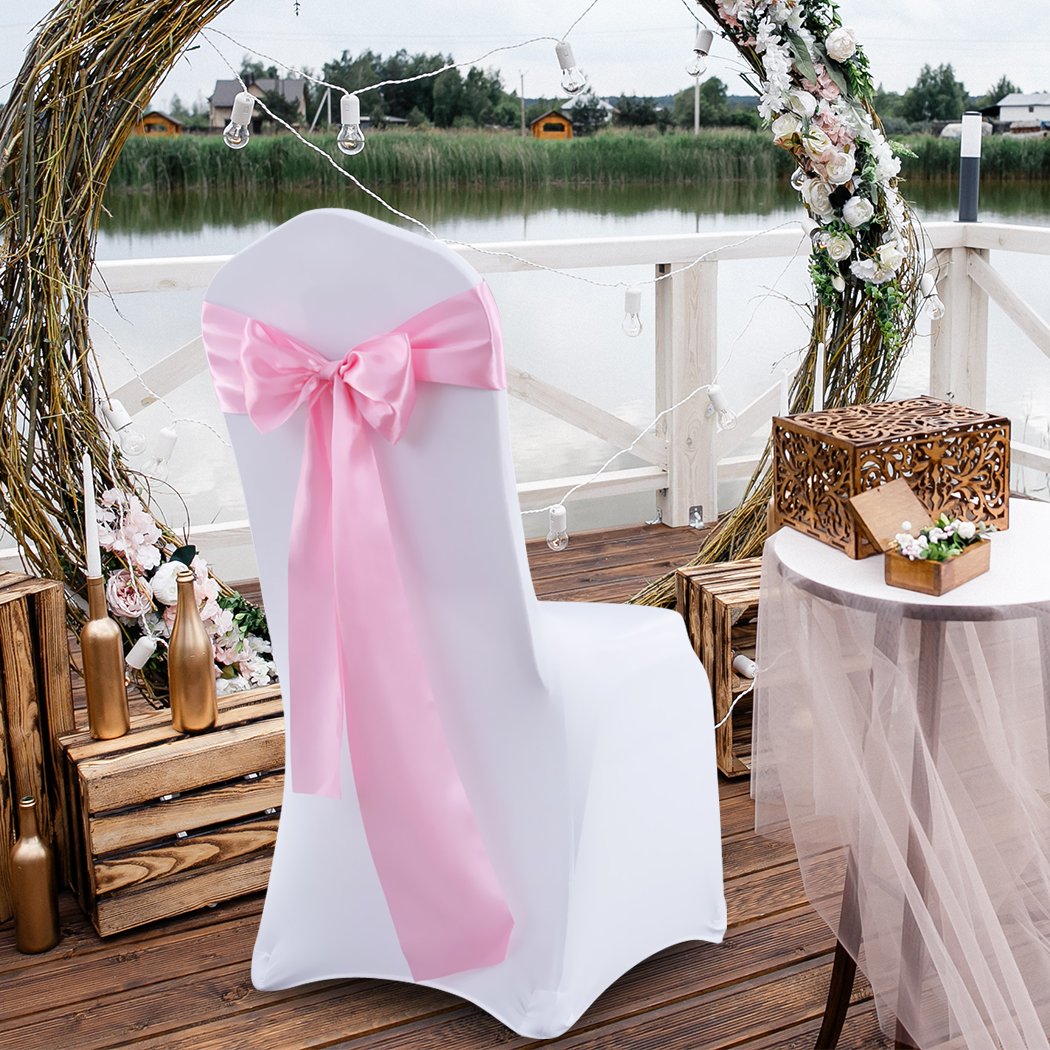 Party Supplies 20x Satin Chair Sashes Table Runner Pink