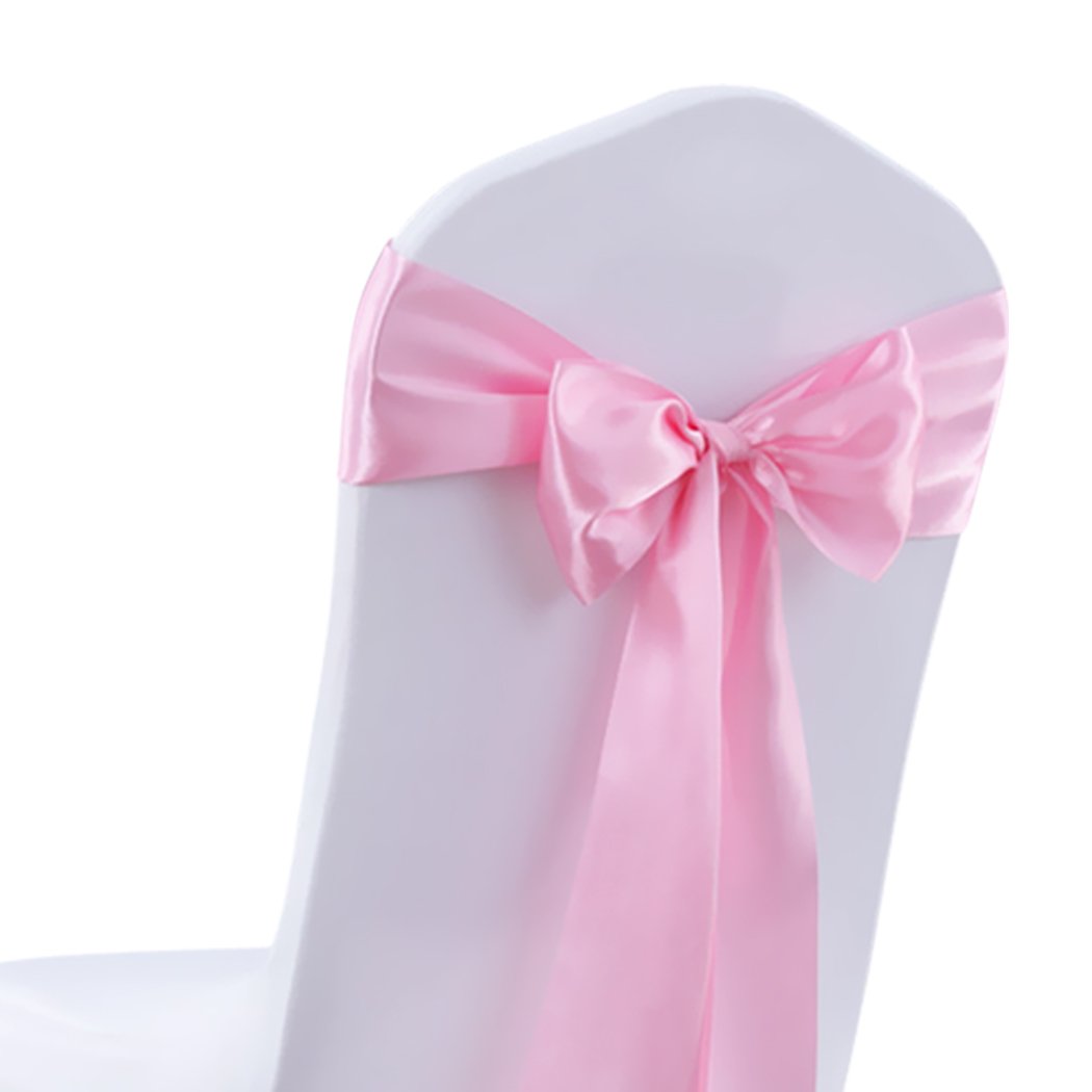 Party Supplies 20x Satin Chair Sashes Table Runner Pink