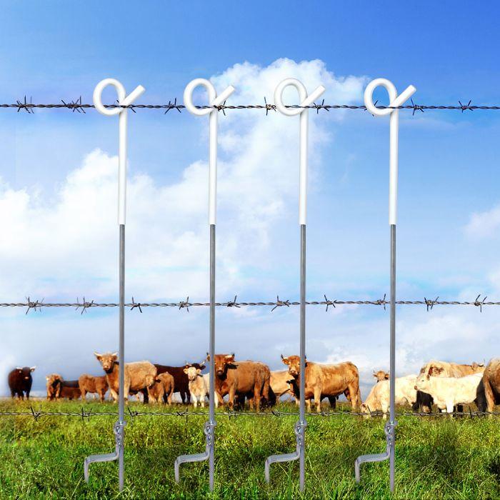20x Steel Electric Graze Farming Post Tape Fencing