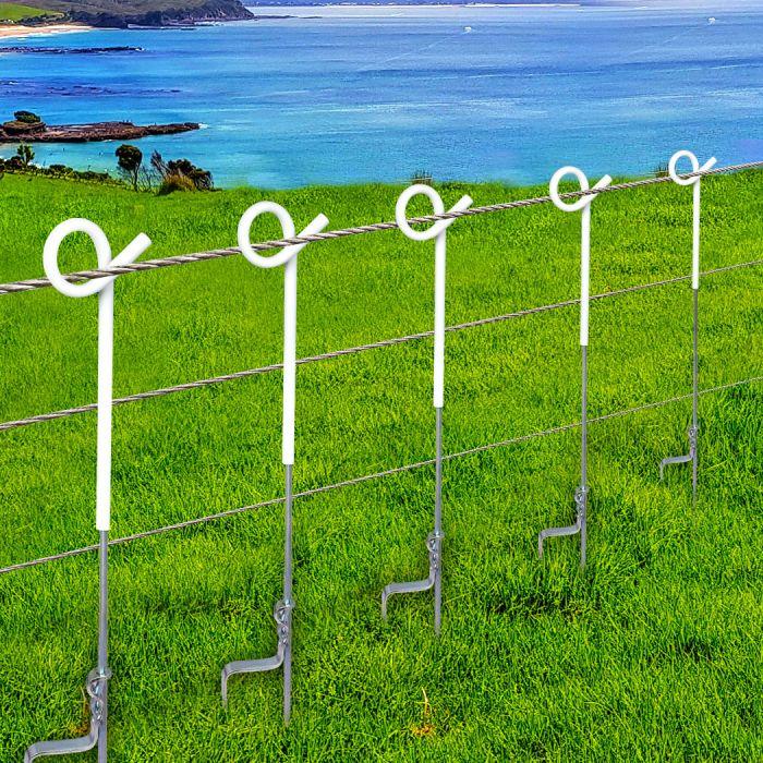 20x Steel Electric Graze Farming Post Tape Fencing