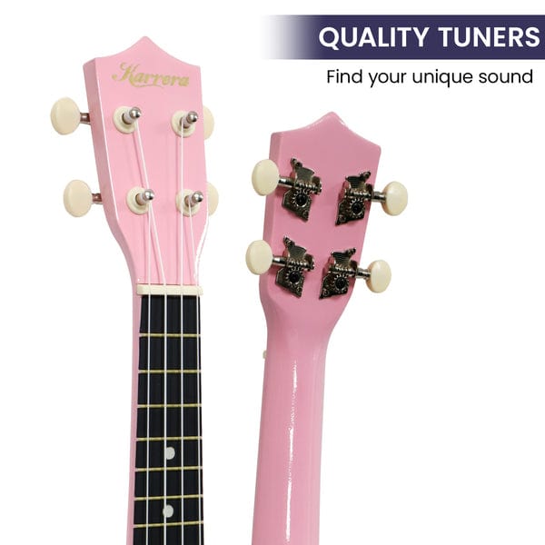 21in and 23in Ukulele Guitar-Natural/Pink/