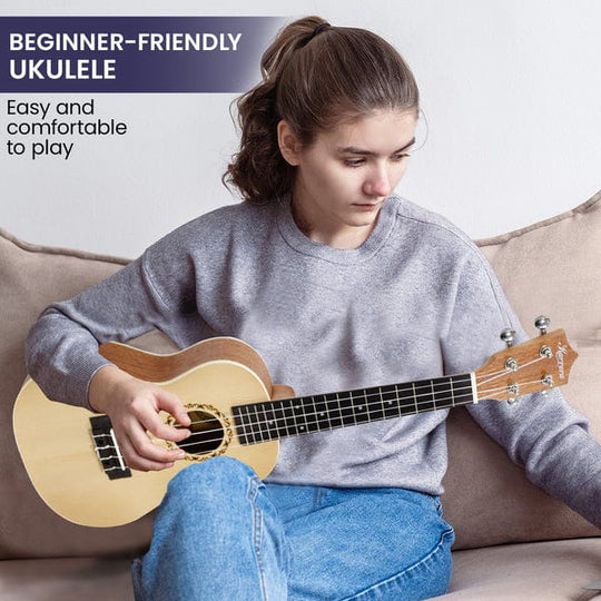 21in and 23in Ukulele Guitar-Natural/Pink/ with music other