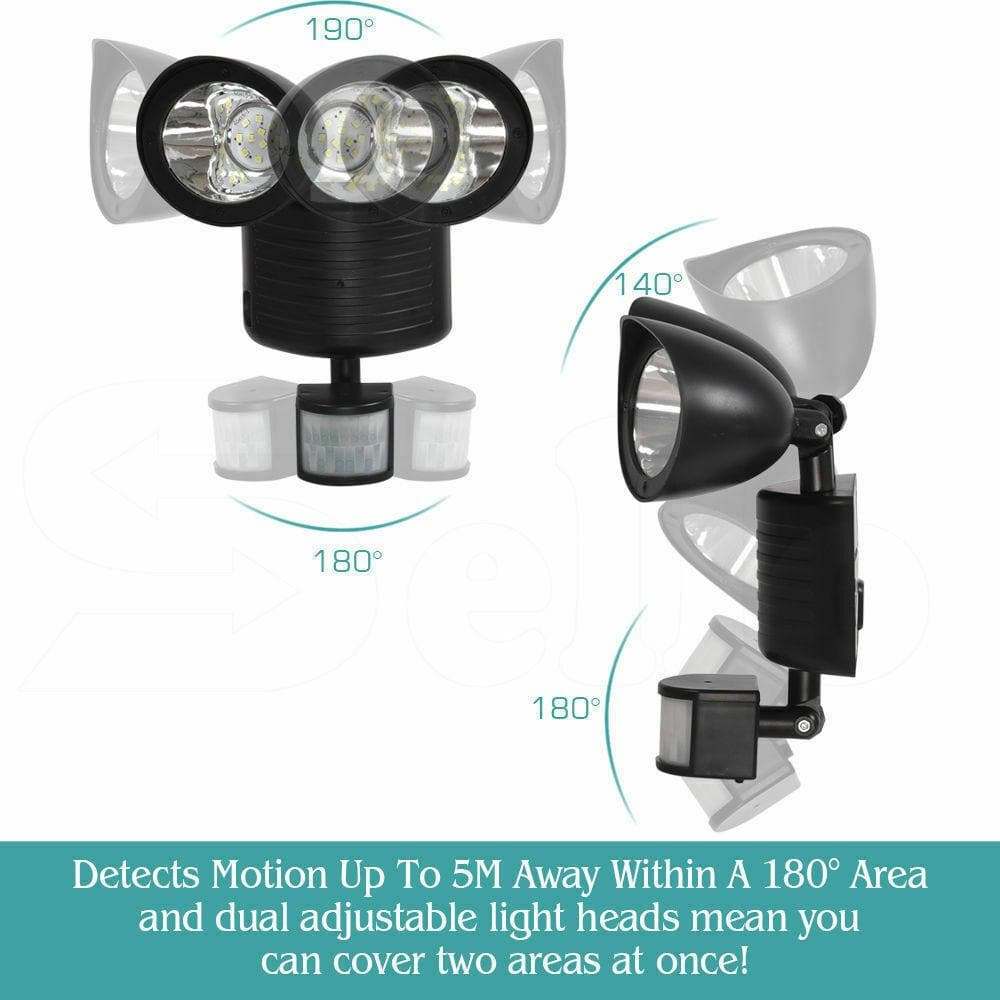 lighting 22 Led Solar Powered Dual Light Security Pir Motion Sensor