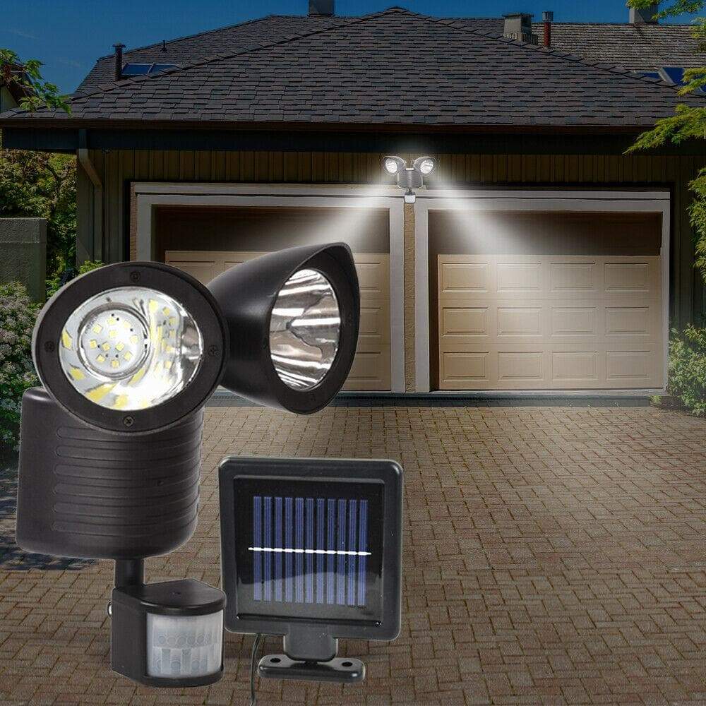 lighting 22 Led Solar Powered Dual Light Security Pir Motion Sensor
