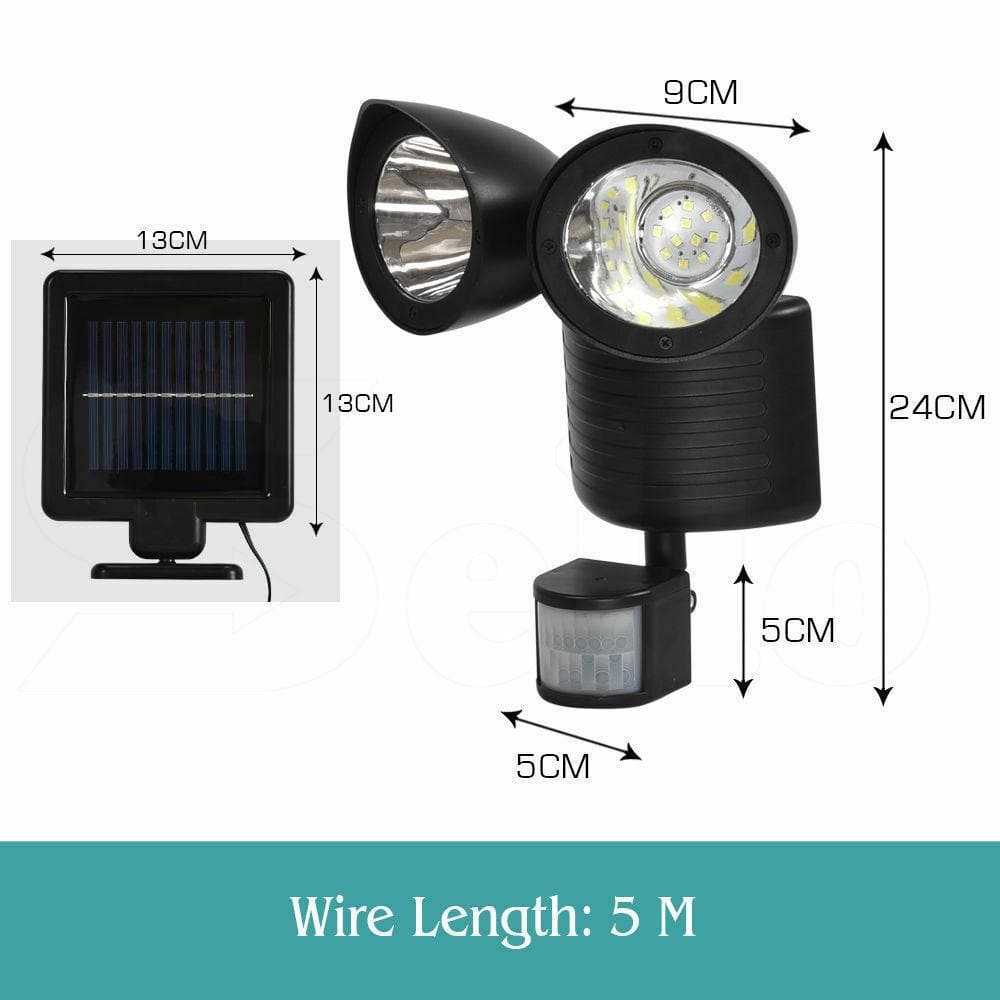 lighting 22 Led Solar Powered Dual Light Security Pir Motion Sensor