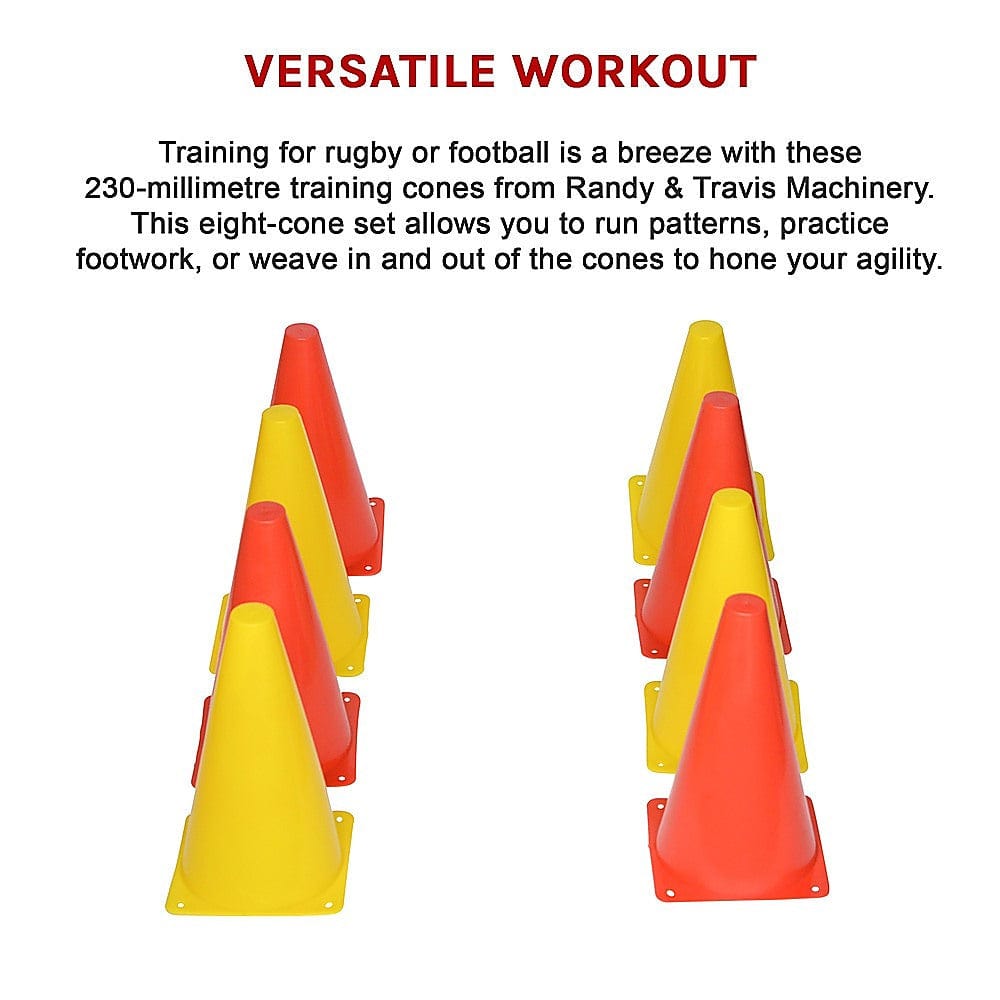 230mm Training Cones Set Football Soccer Rugby Traffic
