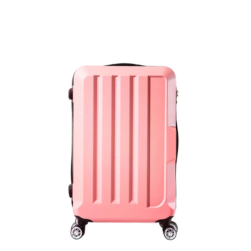 24" Travel Luggage Lightweight Check In Cabin Suitcase TSA Rose Gold