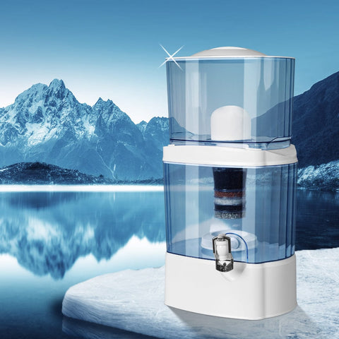 24L Benchtop 8 Stage Water Filter Purifier Carbon Stone Ceramic Dispenser