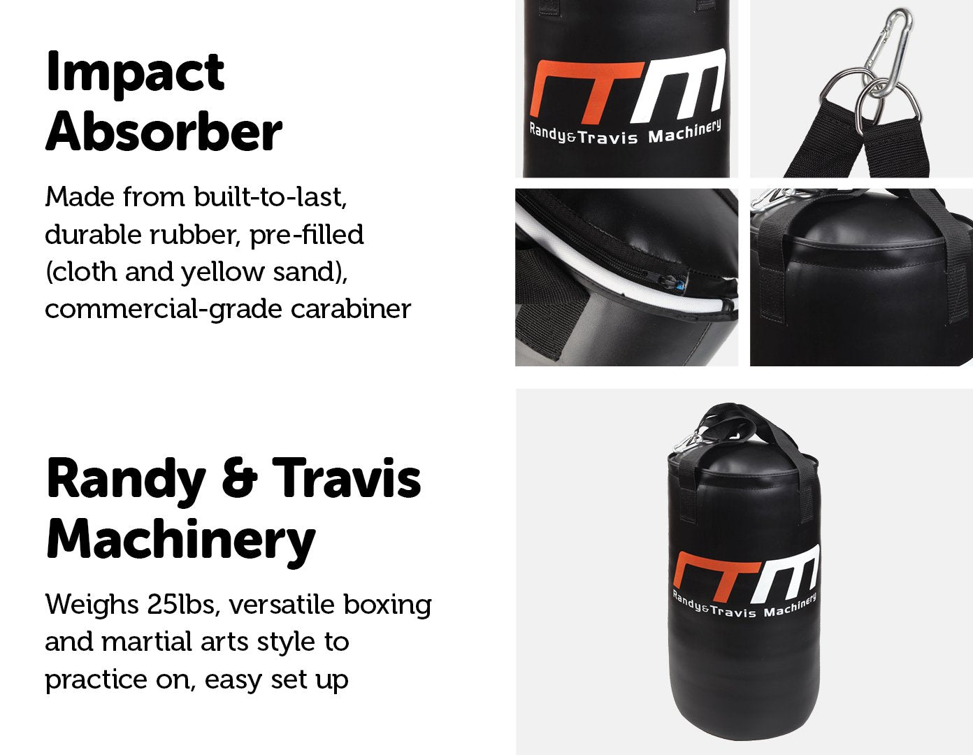 Fitness Accessories 25lb Double End Boxing Training Heavy Punching Bag