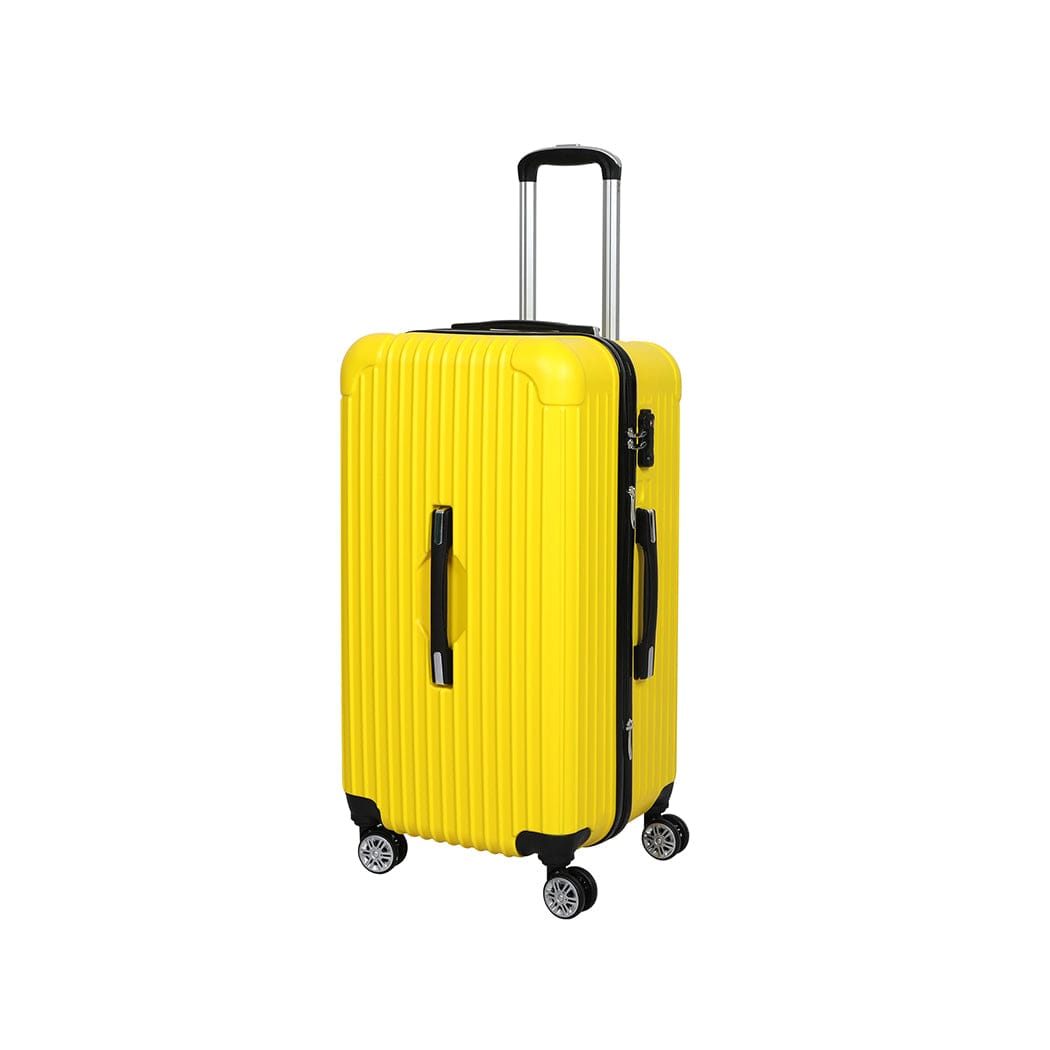 28" Luggage Travel Suitcase Trolley Case Packing Waterproof Yellow