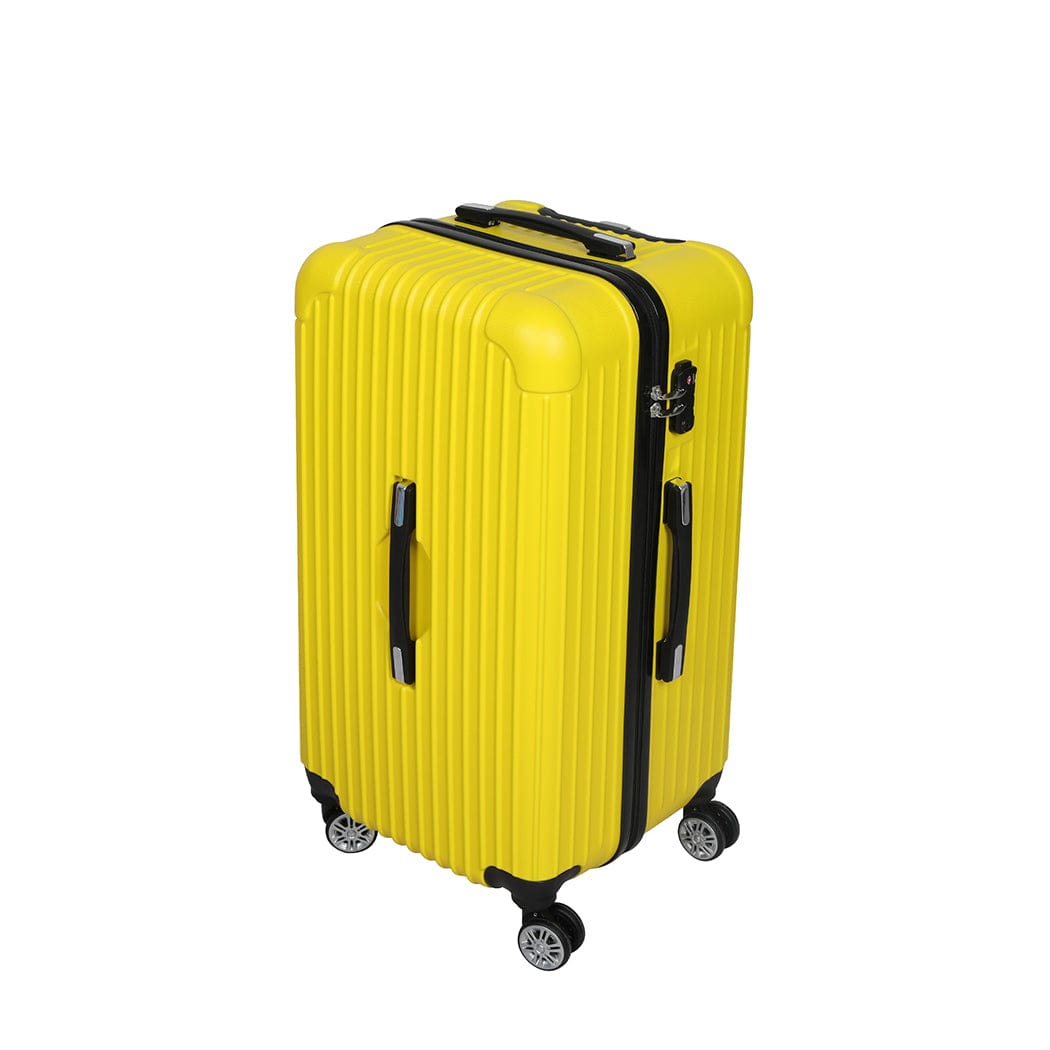 28" Luggage Travel Suitcase Trolley Case Packing Waterproof Yellow