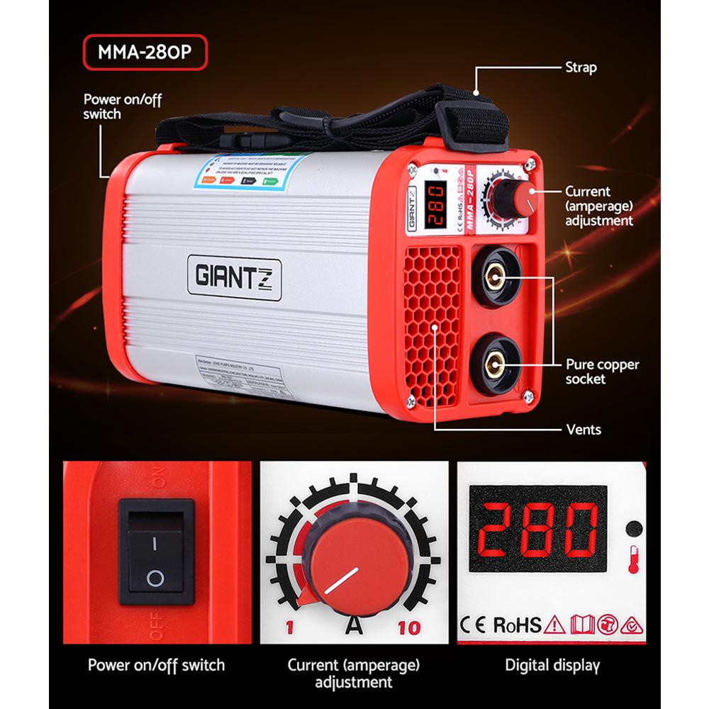 Power Tools 280 Amp Inverter Welder DC MMA ARC IGBT Stick Portable Welding Machine