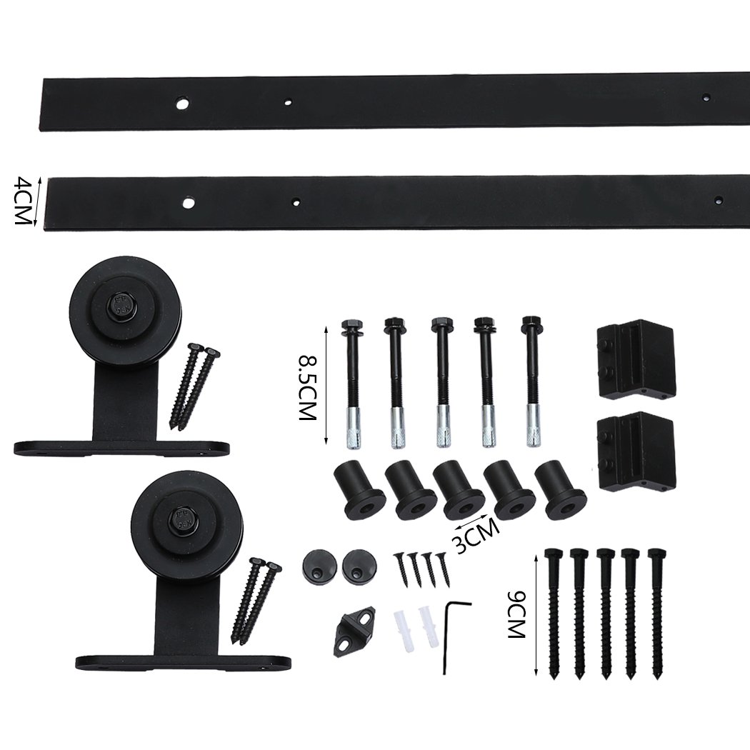 Living Room 2M Antique Single Sliding Barn Door Roller Kit