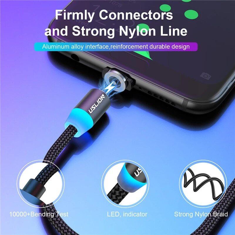 2M Blue Magnetic USB Cable For Micro