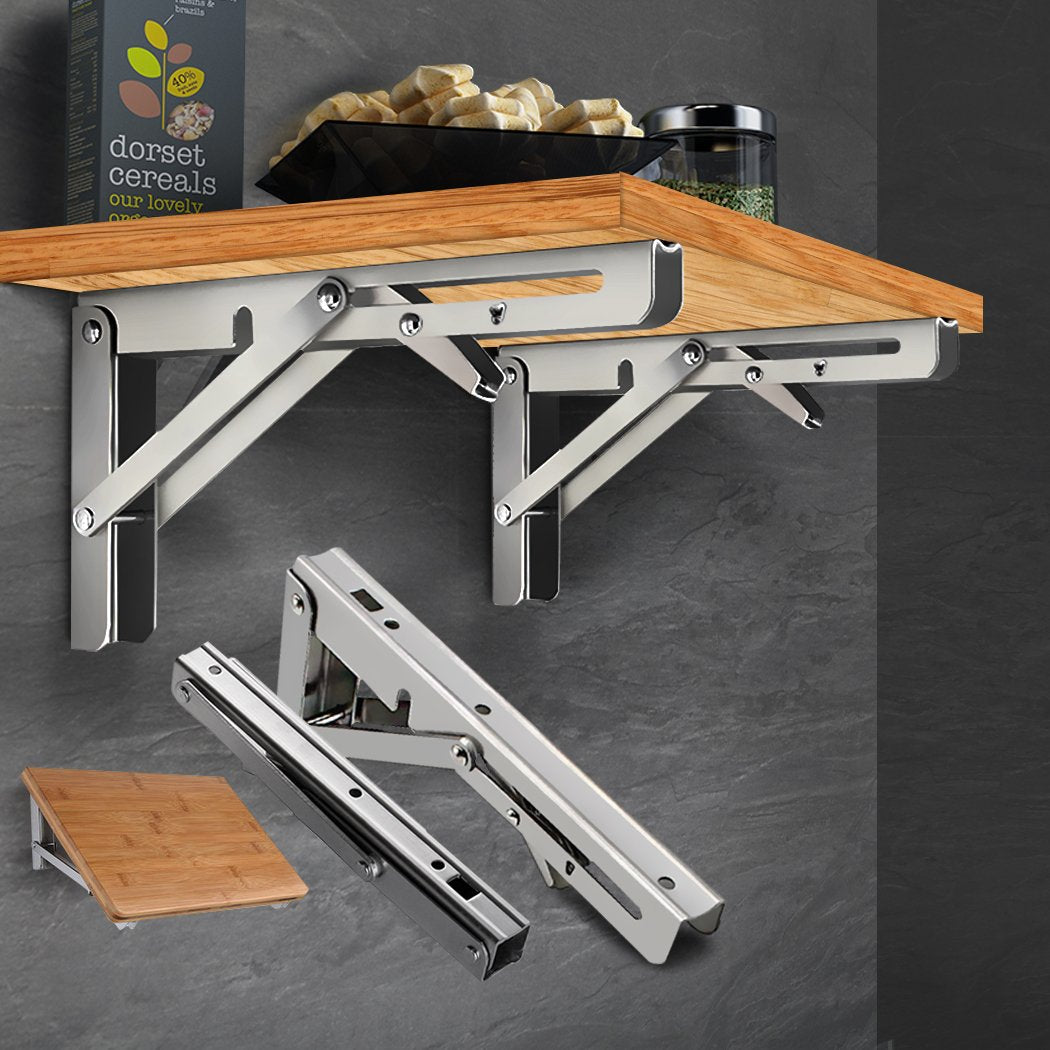 Folding Table Bracket 2Pcs 16" Folding Wall Shelf Bench