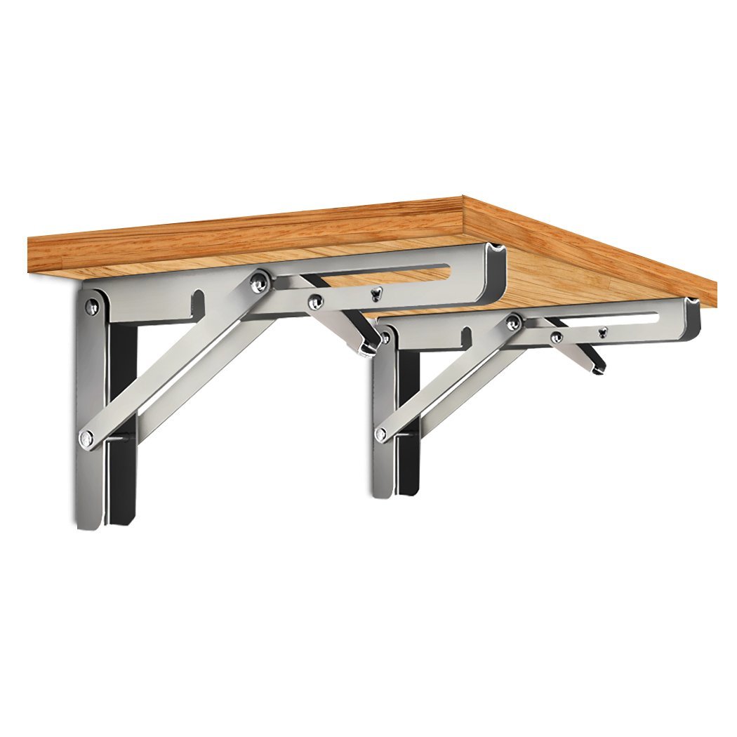 Folding Table Bracket 2Pcs 18" Folding Wall Shelf Bench