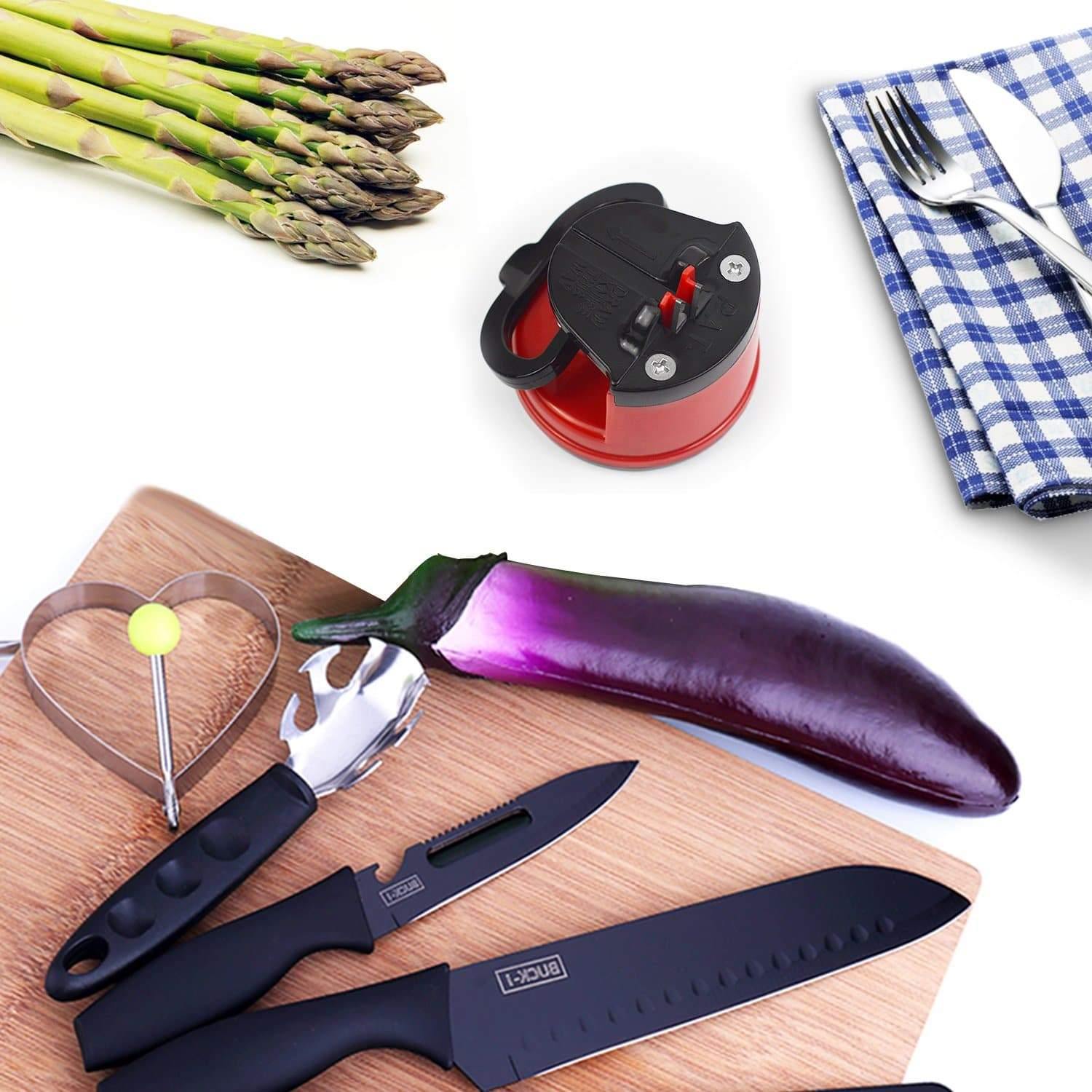 kitchen supplies 2Pcs Kitchen Knife Sharpener Sharp For Knives Blades Scissors Tools