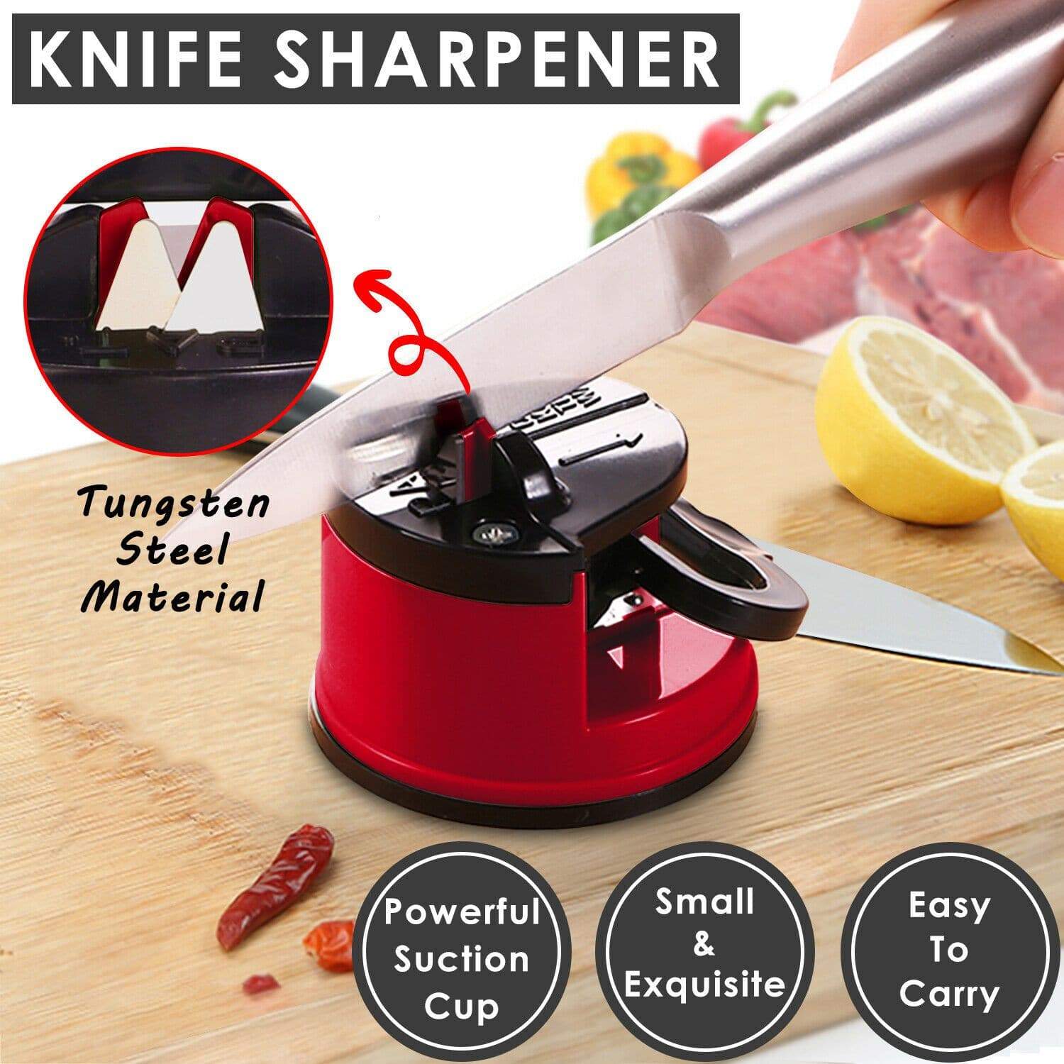 kitchen supplies 2Pcs Kitchen Knife Sharpener Sharp For Knives Blades Scissors Tools