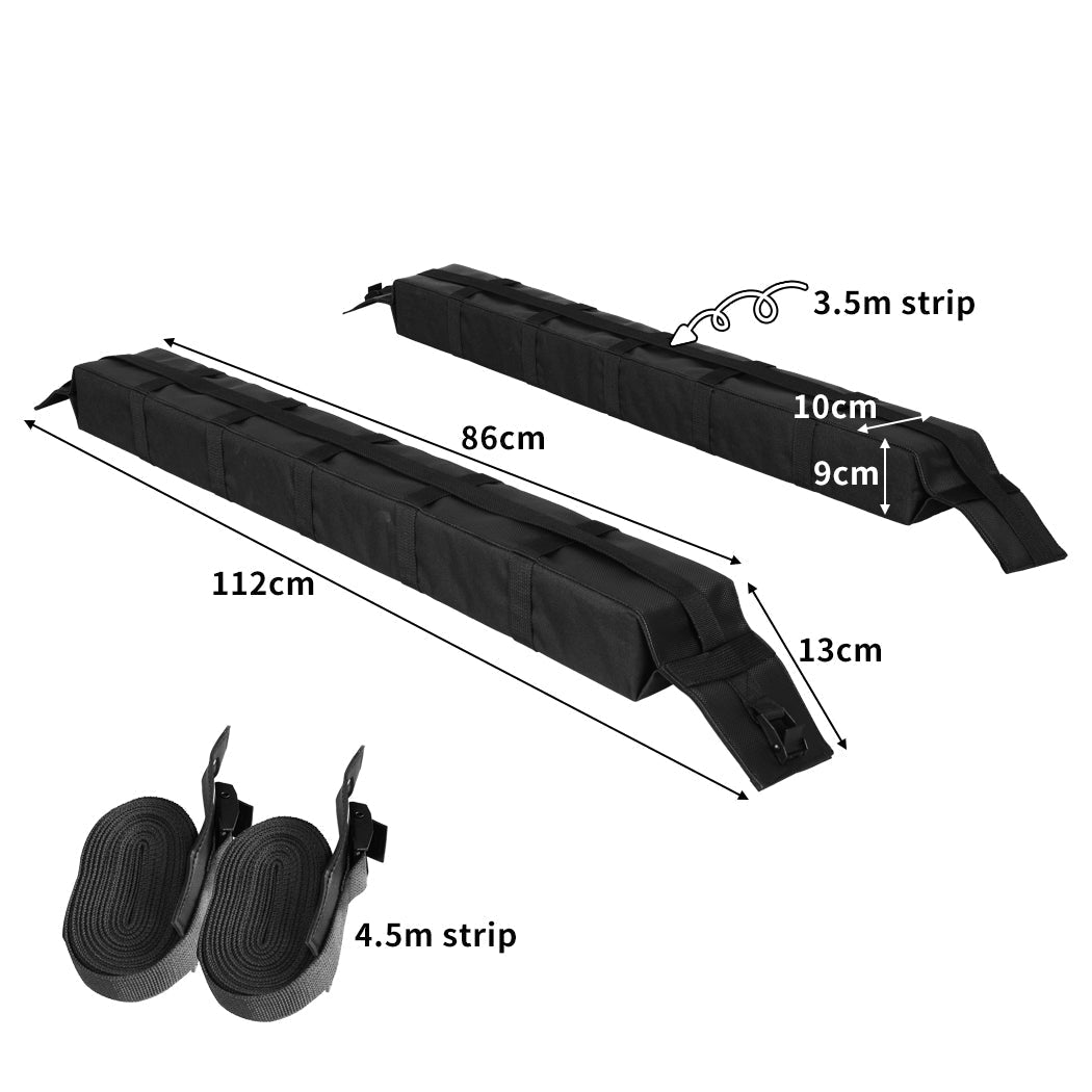 2PCS Universal Soft Roof Racks Car Top Luggage Carrier Kayak