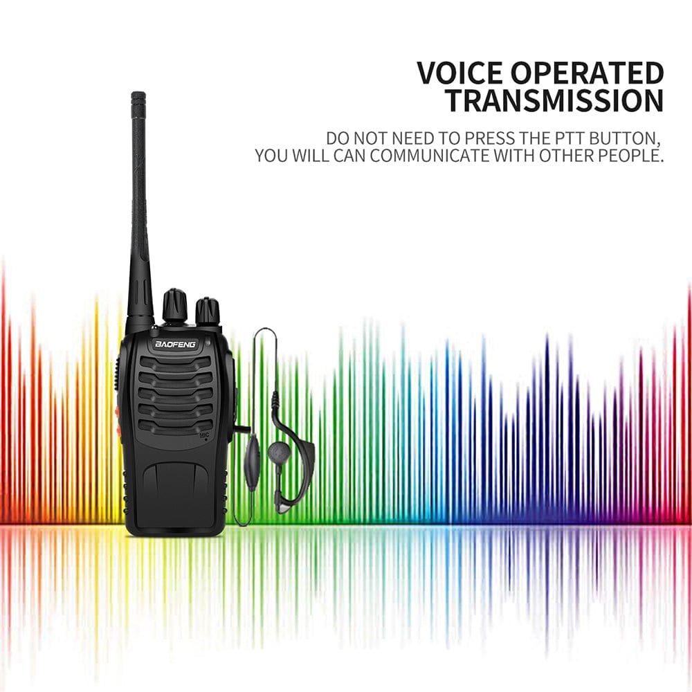 2Pcs Walkie Talkie Bf-888S Handheld Two-Way Radio Uhf 400-470Mhz 5W