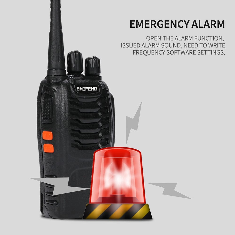 2Pcs Walkie Talkie Bf-888S Handheld Two-Way Radio Uhf 400-470Mhz 5W