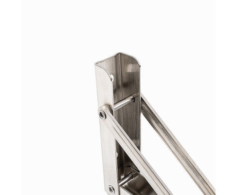 2x 10" Stainless Steel Folding Table Bracket Shelf- Silver