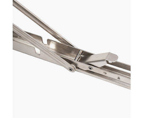 2x 10" Stainless Steel Folding Table Bracket Shelf- Silver